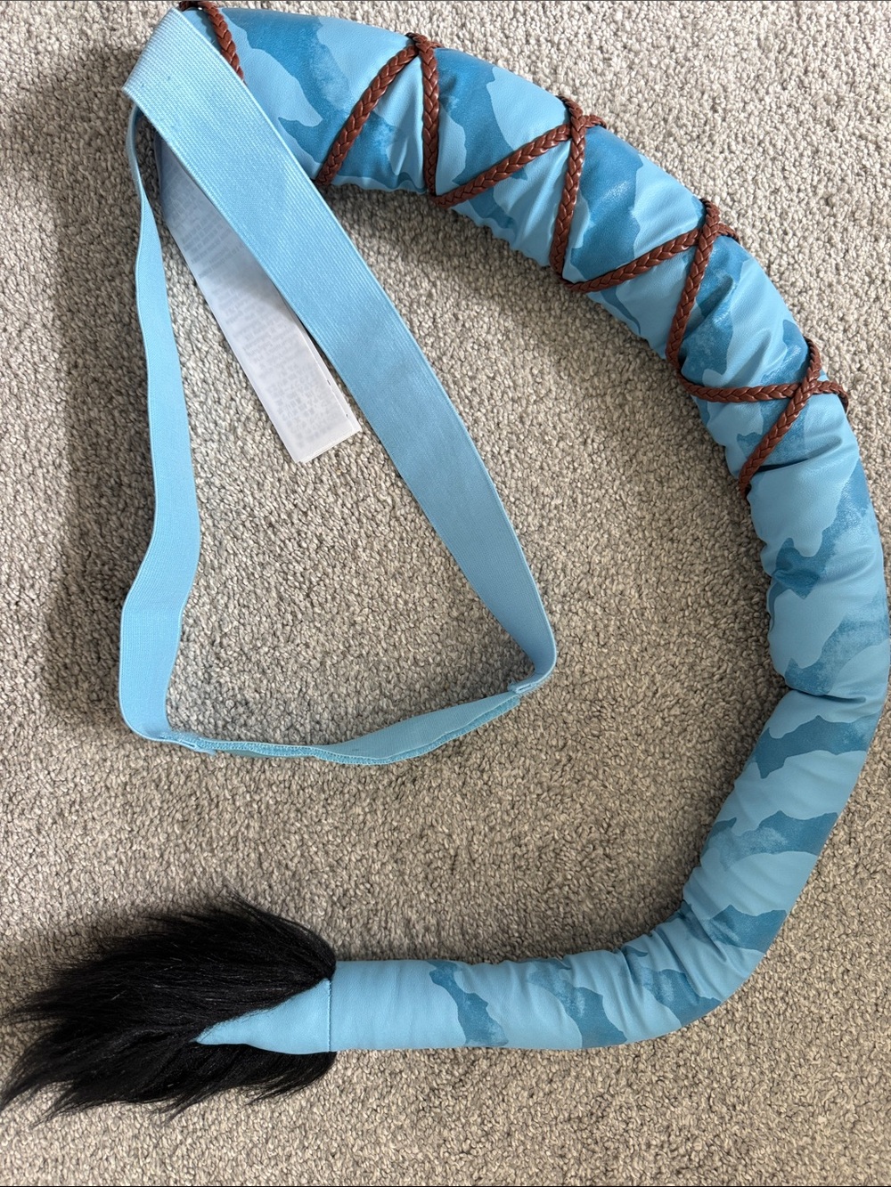 Disney Parks Blue Avatar Costume Tail with Black Fur Tip